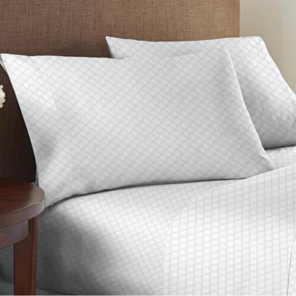 everhome Bedding Everhome Ultimate Sateen Diamond Print Queen Flat